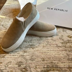 New Republic Venice Suede Platform Slip-on Sneakers